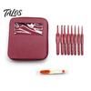 Crochet Starter Set 1 Hook Kit, 8 Sizes 2.5mm-6mm Yarn Knitting Silicone Grip with Storage Case , Soft TPR Handle Needle & Scissors