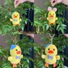 Charming Duck Plush Toy Accessory With Golden Chain For Stylish Backpacks