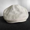 Berretto Retro in Lino Sottile Traspirante Cappellino con Visiera Unisex Bianco Cappello Forward Elegante Casual Beccaccino Copricapo per Uomini Donne