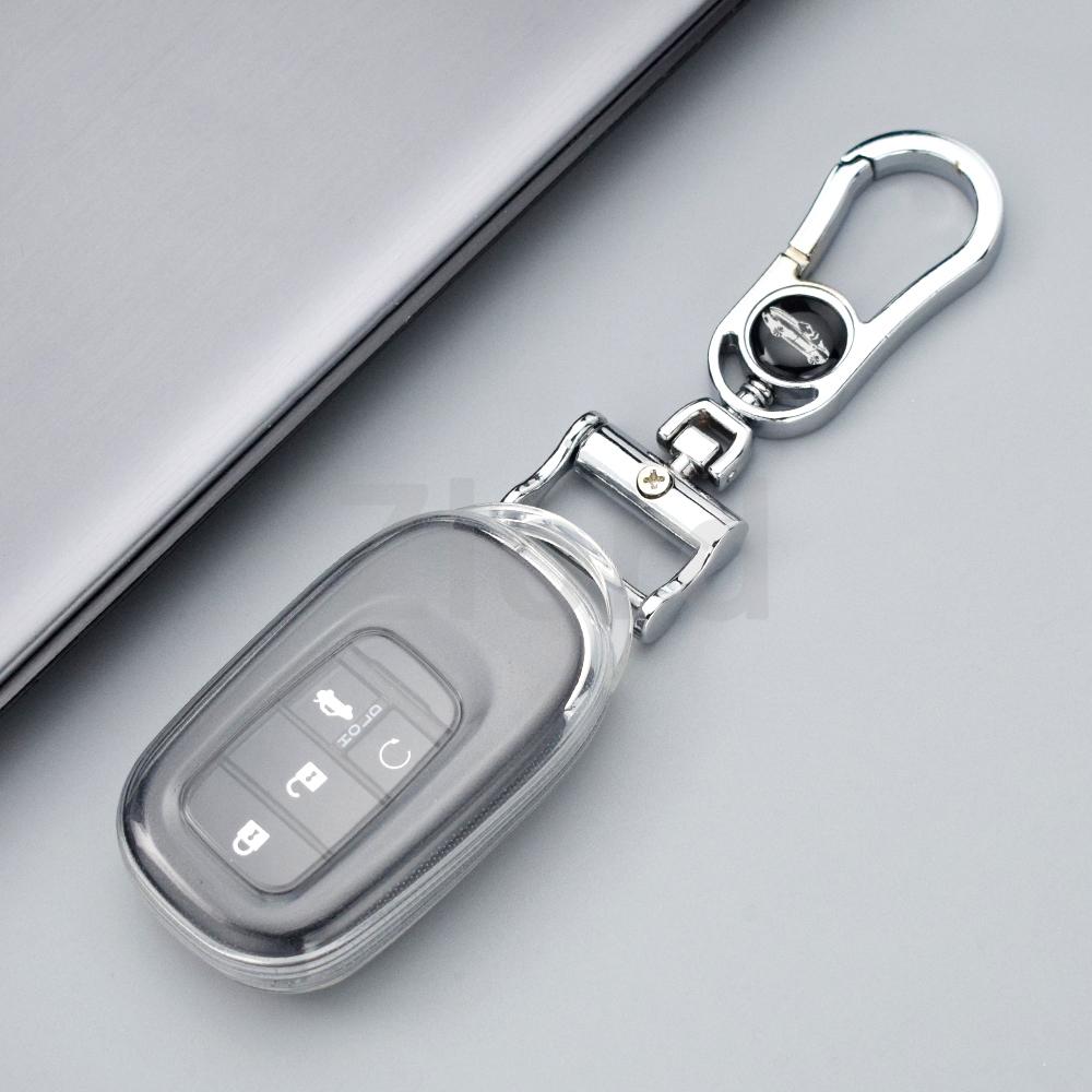 Car Key Case Cover For Honda Civic Accord Hr-V Cr-V Crv 4 5 Buttons Transparent Auto Shell Fob Holder Auto Accessories