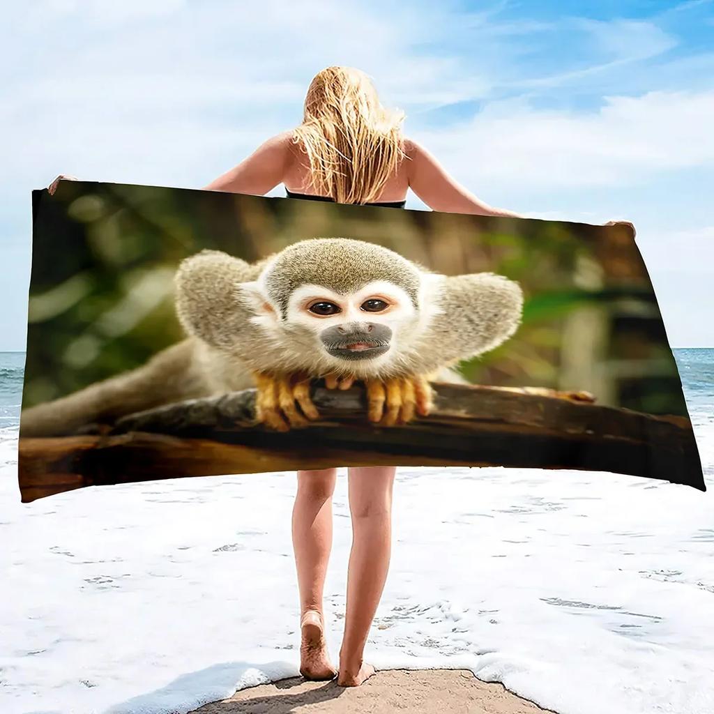 Animal Print Beach Towel Microfiber Quick Dry Sand Free Towel Travel Beach Towels Lightweight Beach Towel Pool Gym Travel Gift