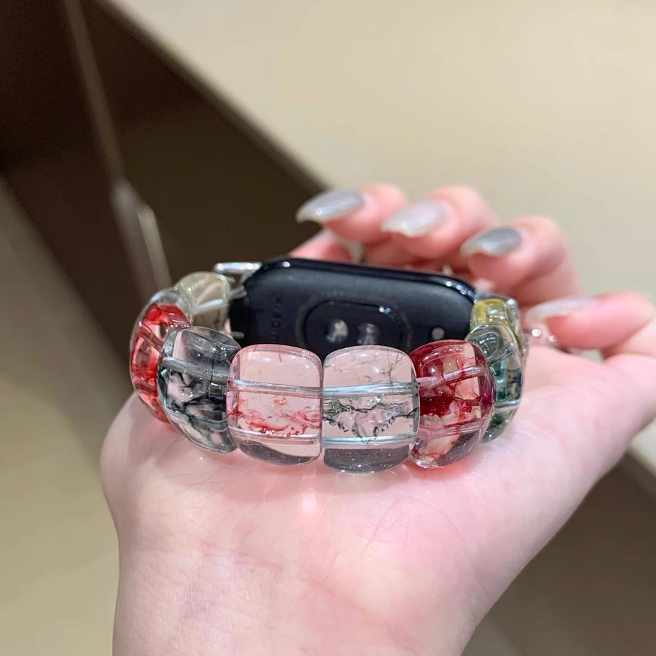 

Модный рендер Мраморная каменная текстура Смоляной ремешок для Xiaomi Mi Band 10 9 8 Pro Miband 8 7 6 5 Браслет на запястье Винтажный эластичный браслет For Mi Band 5 6
