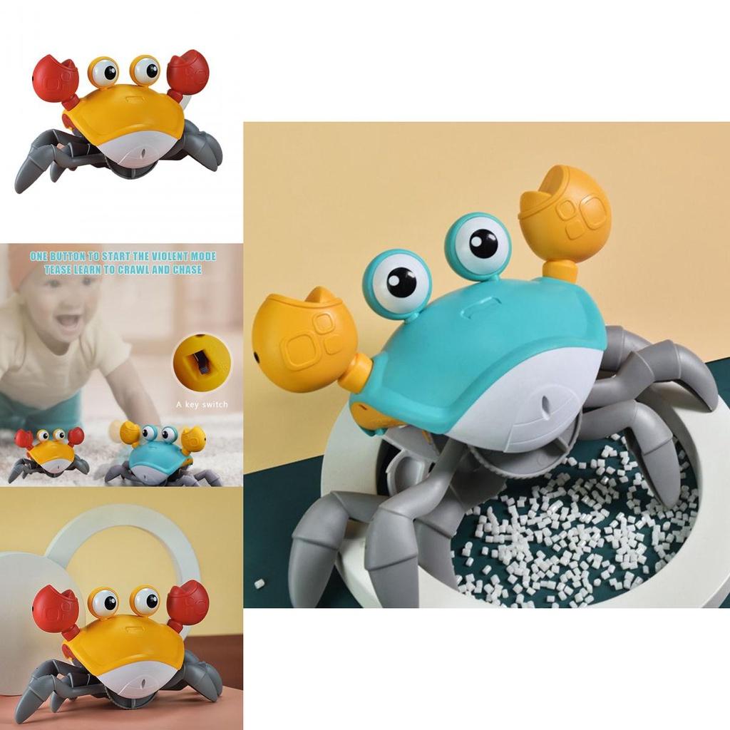 Interactive Electric Music Crab Toy With Obstacle Avoidance And Lights
