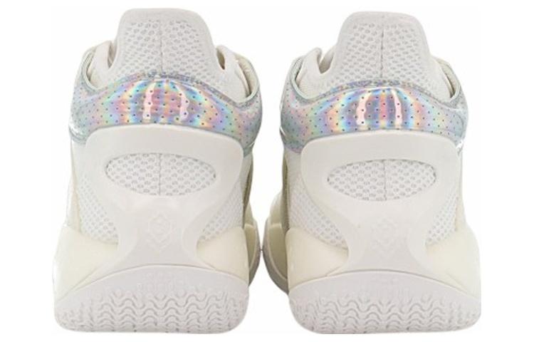 Li Ning SONIC 9 Cushioning Slip Resistant Abrasion Resistant Coverage Support Mid Top Basketball Shoes Men's White ABAR011-7