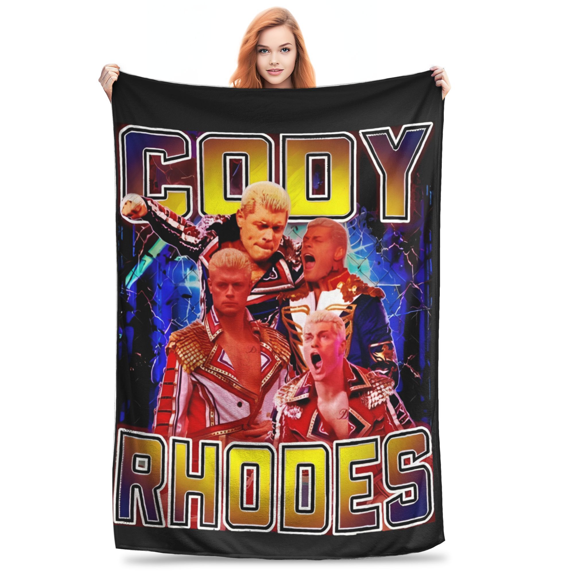 

Cody Rhodes Blankets Velvet Summer Air Conditioning Wrestling Breathable Warm Throw Blankets for Home Couch Bedspreads 30x40in