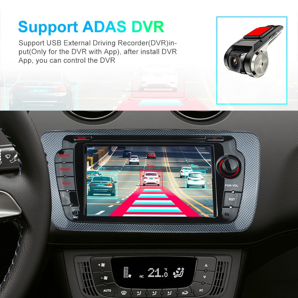 7inch Car Radio Android13 for Seat Lbiza 2009-2013 Multimedia Player Android Auto Carplay GPS WIFI Bluetooth SWC