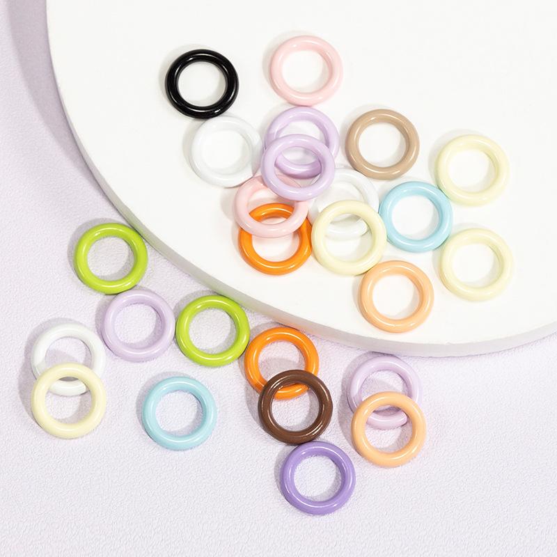 50 Stück 1,7x9mm Geschlossene Biegeringe Gelötet O Runde Ringe Gemischte Farben Verbinder für DIY Armband Halskette Schmuck Handwerk Herstellung