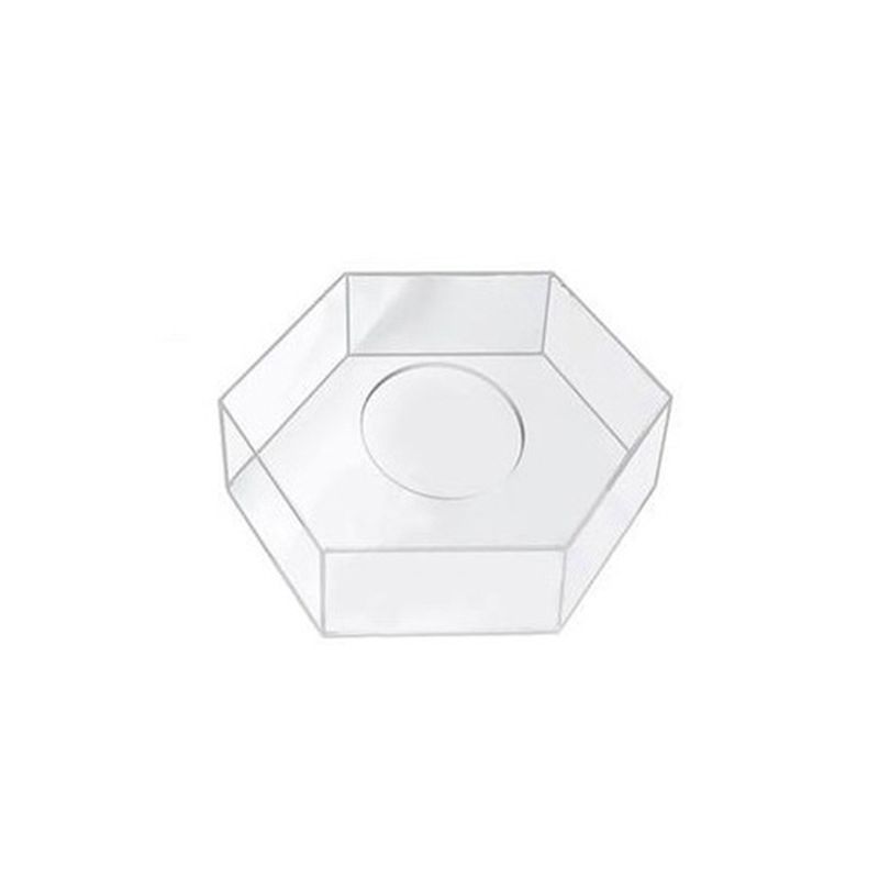 

AEE4-1 PCS Acrylic Cake Display Board Hexagonal Cake Tray Clear Cake Stand Decor Tools 15X15X10CM
