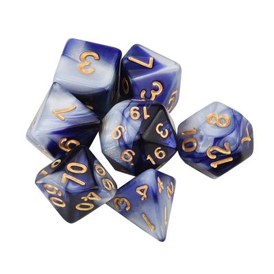 Ramidos 7 Stück/Set TRPG Game Dungeons Dragons Polyedrische D4-D20 mehrseitige Acrylwürfel