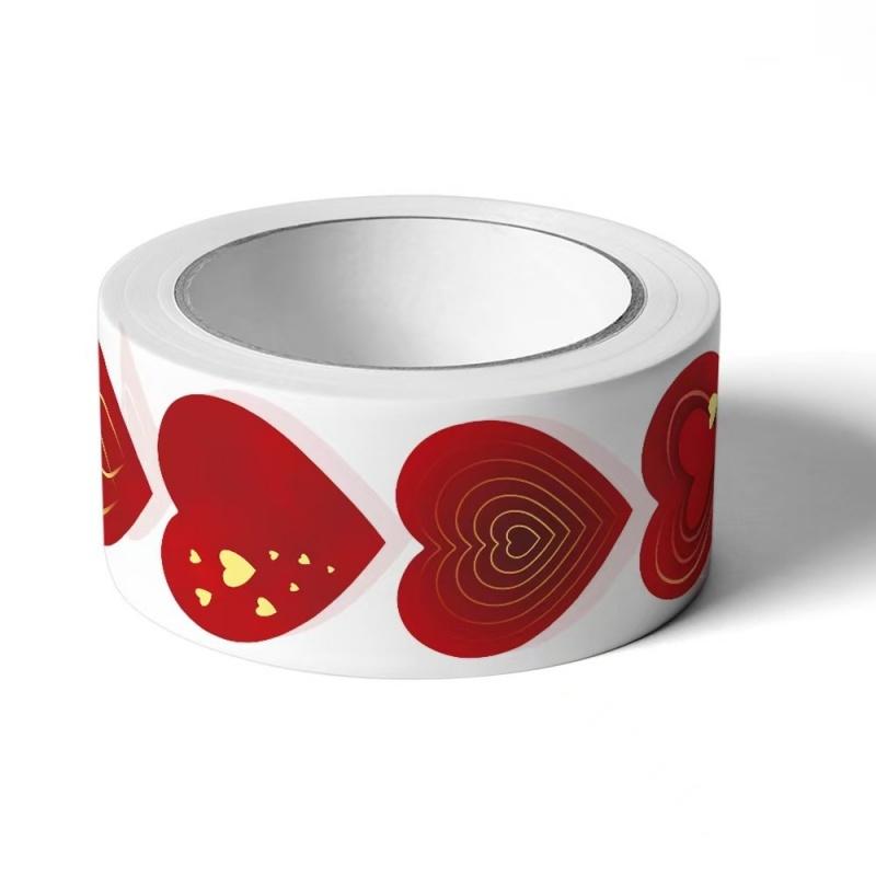 

2026 New 500pcs Red Heart Label Stickers Valentine s Day Gift Packaging Seal Candy Bag Wedding Decor Stationery Sticker 1inch 1inch 2.5cm