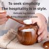 Wooden Spice Container Seasoning Jar With Spoon Jujube Wood Sugar Salt Canister Airtight Lid Kitchen Storage Bowl Home Decor
