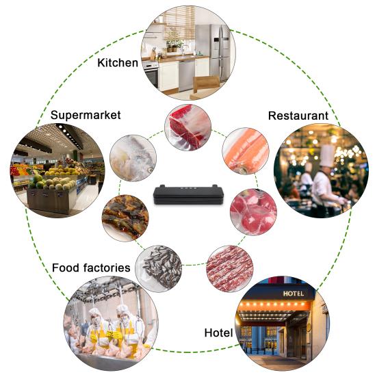 Vacuum Sealer Compact Automatic Dry Moist Modes Sealing Packing Machine Food Preservation