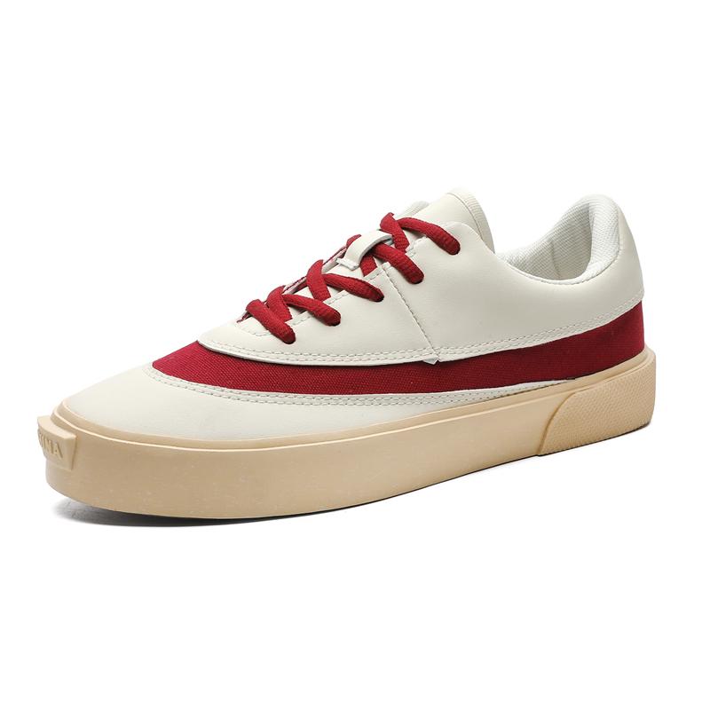 

Shoes- for Men Fad Casual Shoes Breathable Anti Slip Canvas Footwear Men s Outdoor Comfort Walking Board Shoes Zapatillas Hombre 39 червоний