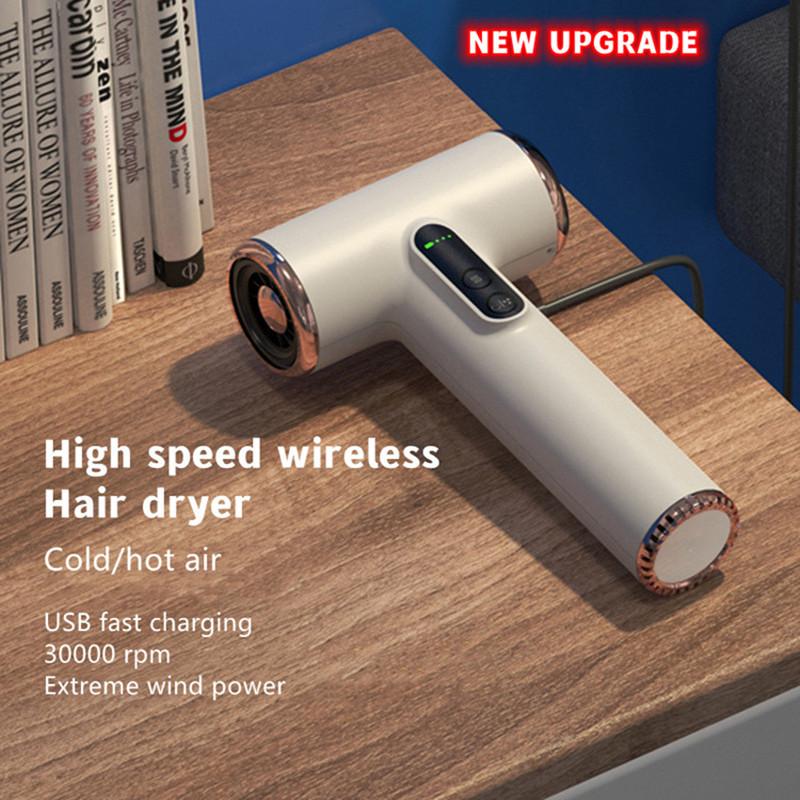 Children And Adults Wireless Hair Dryer 30000 Rpm High-Speed High Air Volume Dormitory Travel USB Charging Hair Dryer