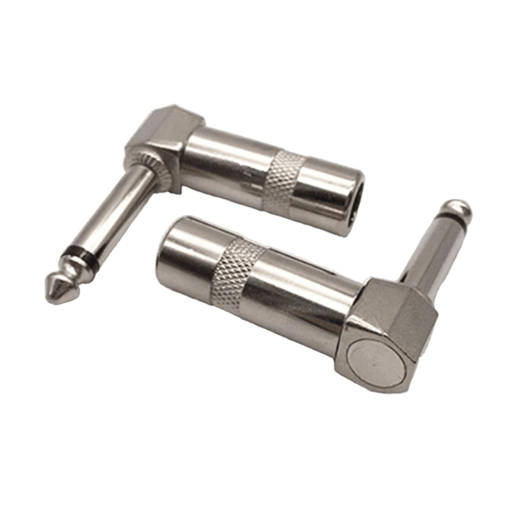 1/4" Audiostecker 6,35mm Stecker TRS Male 1/4 Zoll Stereo-Stecker Winkelstecker für Mischpult-Lautsprecherkabel Gitarrenkabel