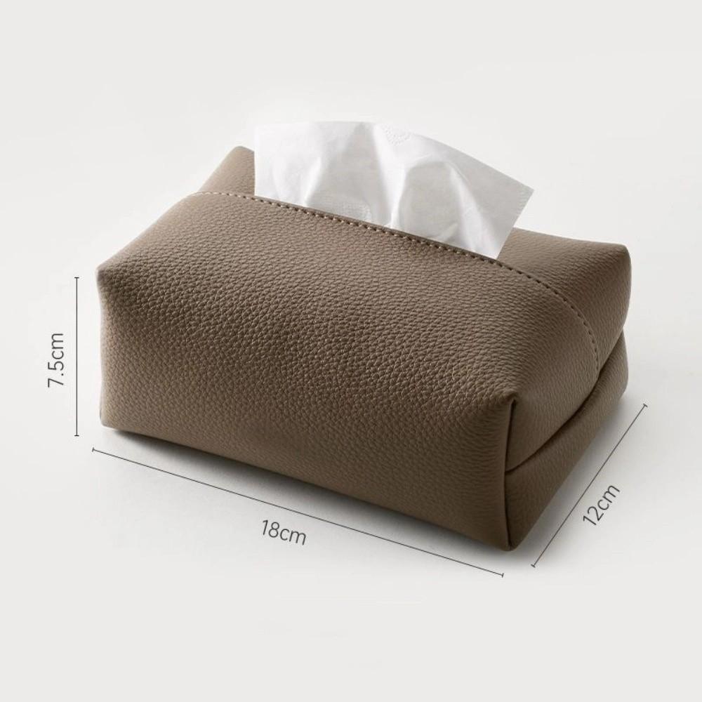 Artificial Leather Tissue Box Desktop Decoration Napkin Holder Tissue Storage Box  Living Room