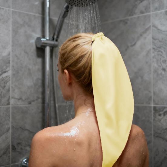 Vodotěsná koupací čepice na culík, mycí čepice na culík do sprchy, korunka na dlouhé vlasy, šamponová koupací čepice, opakovaně použitelný návlek na vlasy