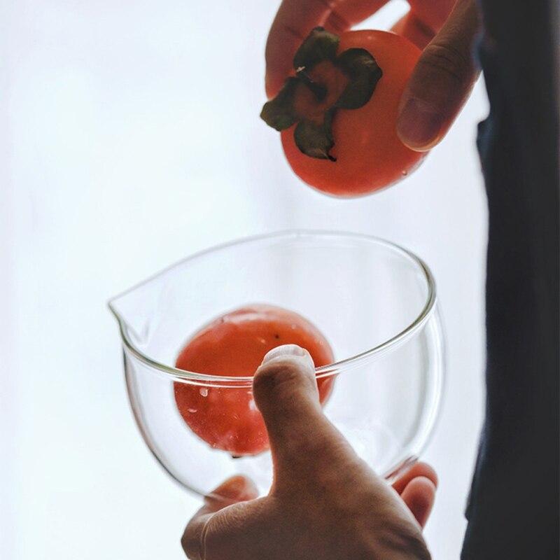 Glass Bowl Transparent Tableware Fruit Baking Yogurt Vegetable Bowl Double Glazed Salad Bowl