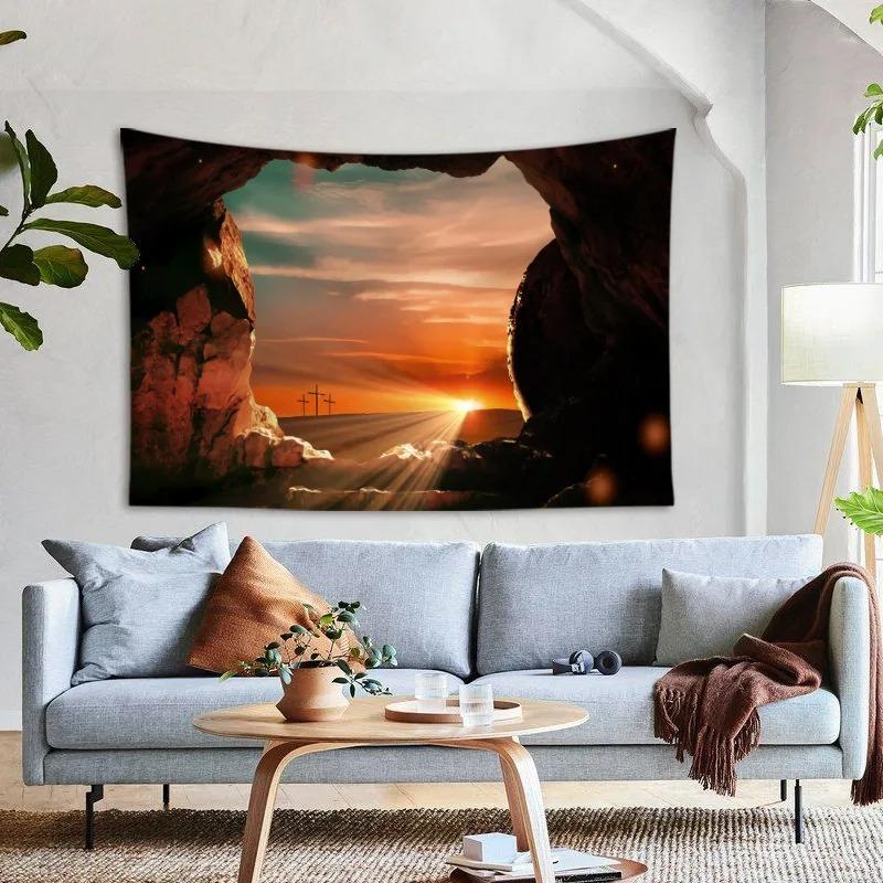 

Узор «Воскресение креста» для украшения спальни, гостиной, гобелена, домашнего настенного украшения, гобелена 100x75cm