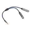 3.5mm to 2 X 6.35mm Cable Male Stereo TRS to TS Female Y Splitter Cable for PC 0.3m 1ft