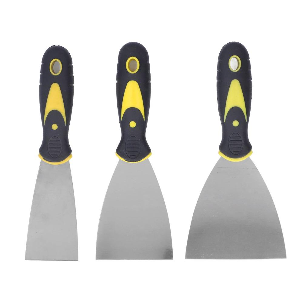 3PCS Drywall Finishing Putty Knife Set Stainless Steel Spackle Knife  for Patching and Painting
