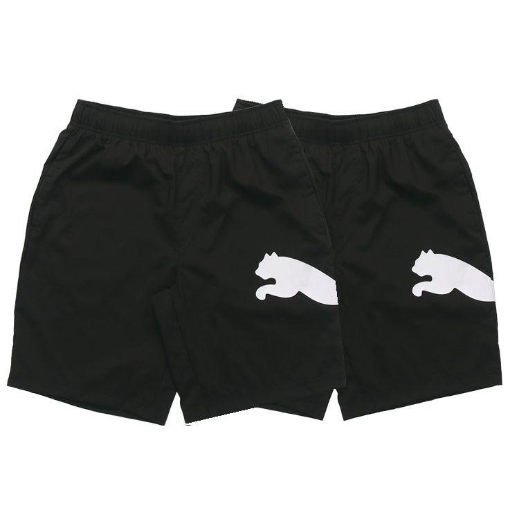 Puma Ess Logo Print Running Classic Loose Casual Shorts Men Bottoms Black 846007-01