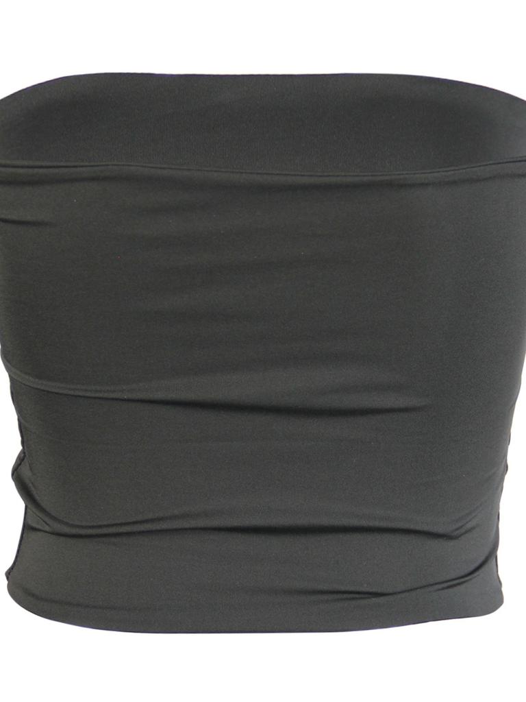 Strapless Tank Top Solid Color CropTops Women Summer Camis Casual Camisole Fashion Tube Female Sleeveless Cropped Y2K Clothes