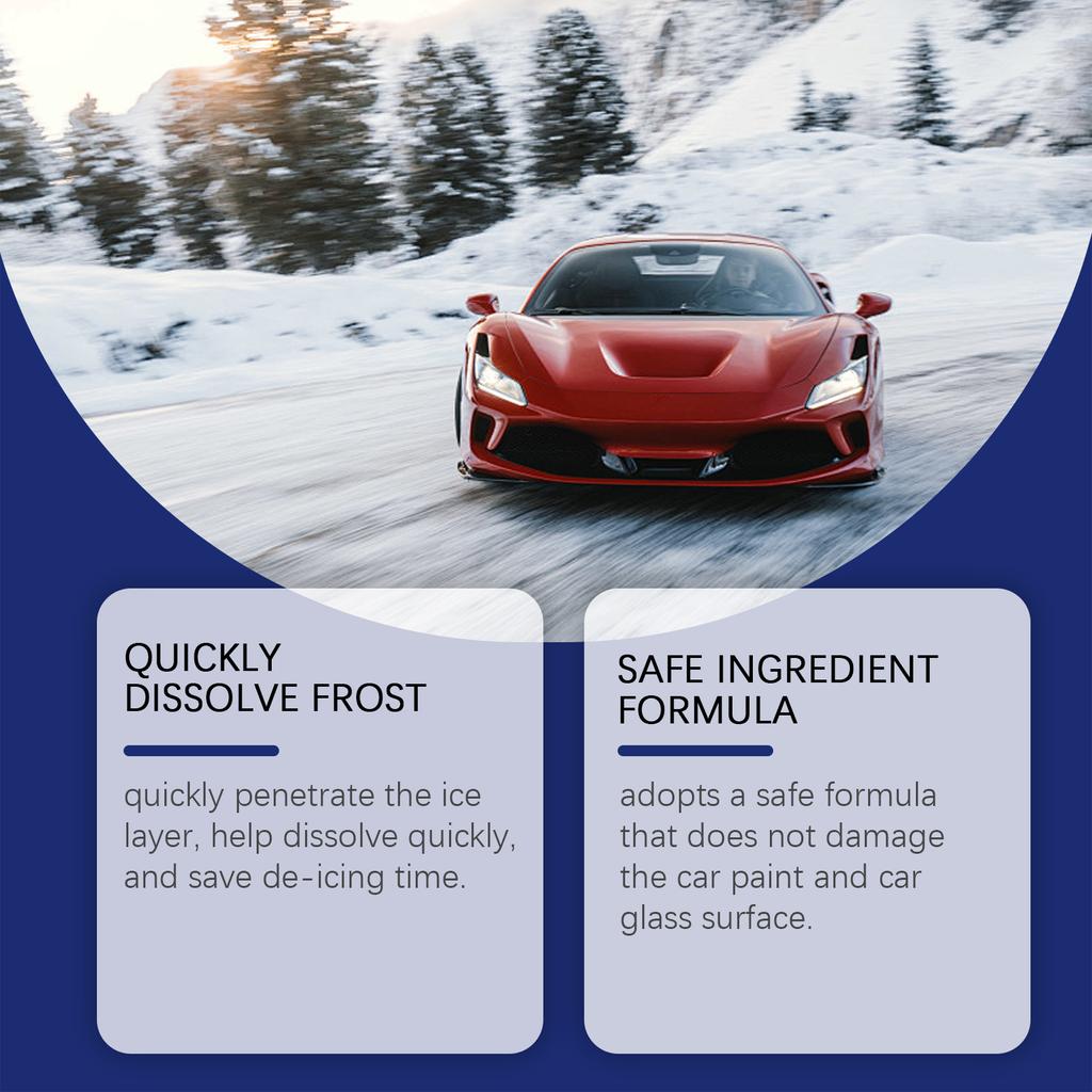 RAYHONG Car Ice Melt Spray Car Windshield Cleaner Defogging De-Ice Fast Snow Melt Spray