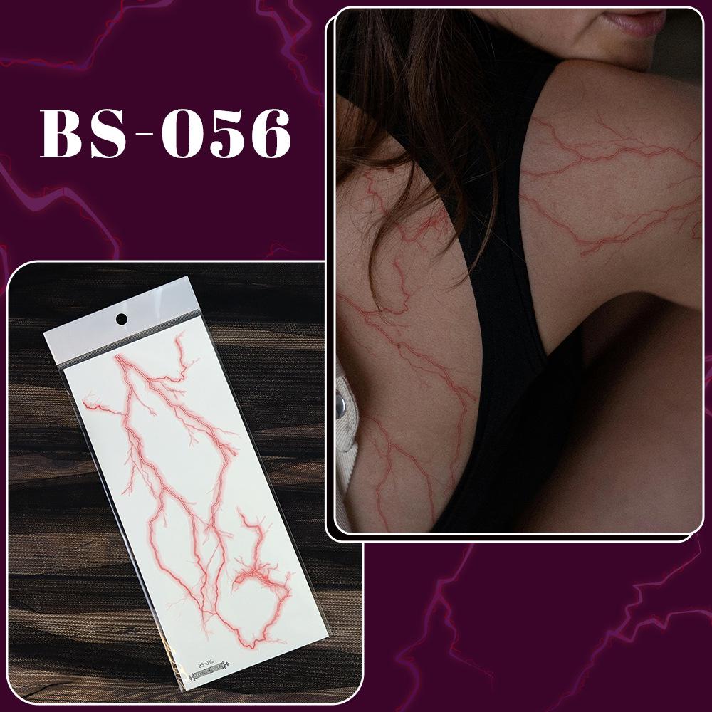 2025 Waterproof Hunter Girl Group Halloween Vein & Lightning Tattoo Stickers