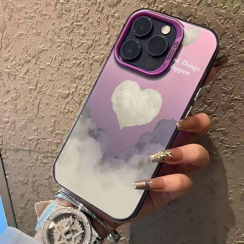 Cloud Love Phone Case For IPhone 17 16 15 Case IPhone 13 12 14 11 Pro Max Plus 16E 17Air Silicone Shockproof Cover