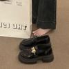 Black platform British style small leather shoes women's 2025 spring new retro versatile one-pedal loafers Mary Jane