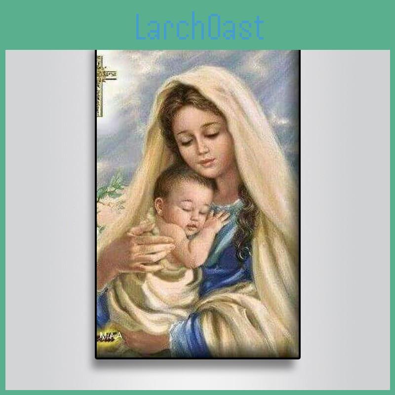 Drill Diamond Full Religion Painting Mosaic Virgin Mary Embroidery Diamond Art Home Decor