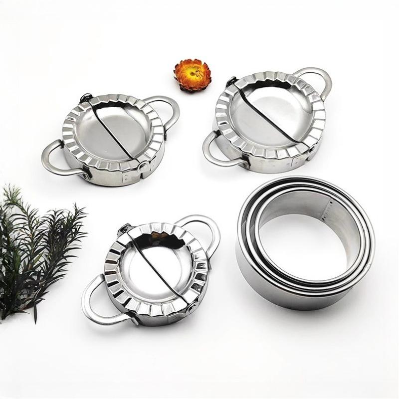 1 stuks Roestvrij Staal Dumpling Maker Dumpling Vel Vorm Ravioli Maker Pers Taart Maken Pers Wrapper Gebak Maker Keukenaccessoires