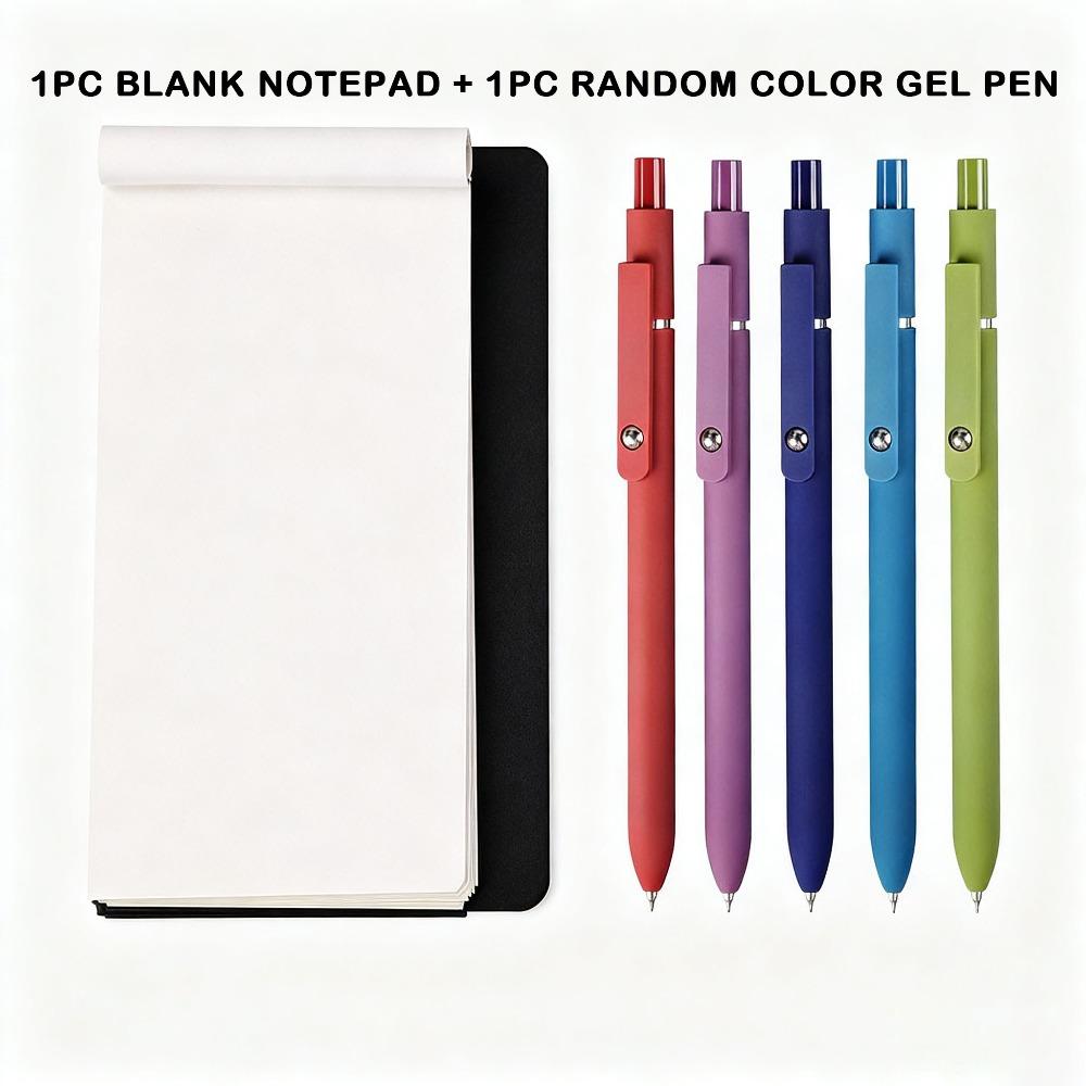 

1 шт. Съемный блокнот + 1 шт. набор ручек с нейтральными черными чернилами, Блокнот для стенографии с ручкой-роллером, Письменный набор