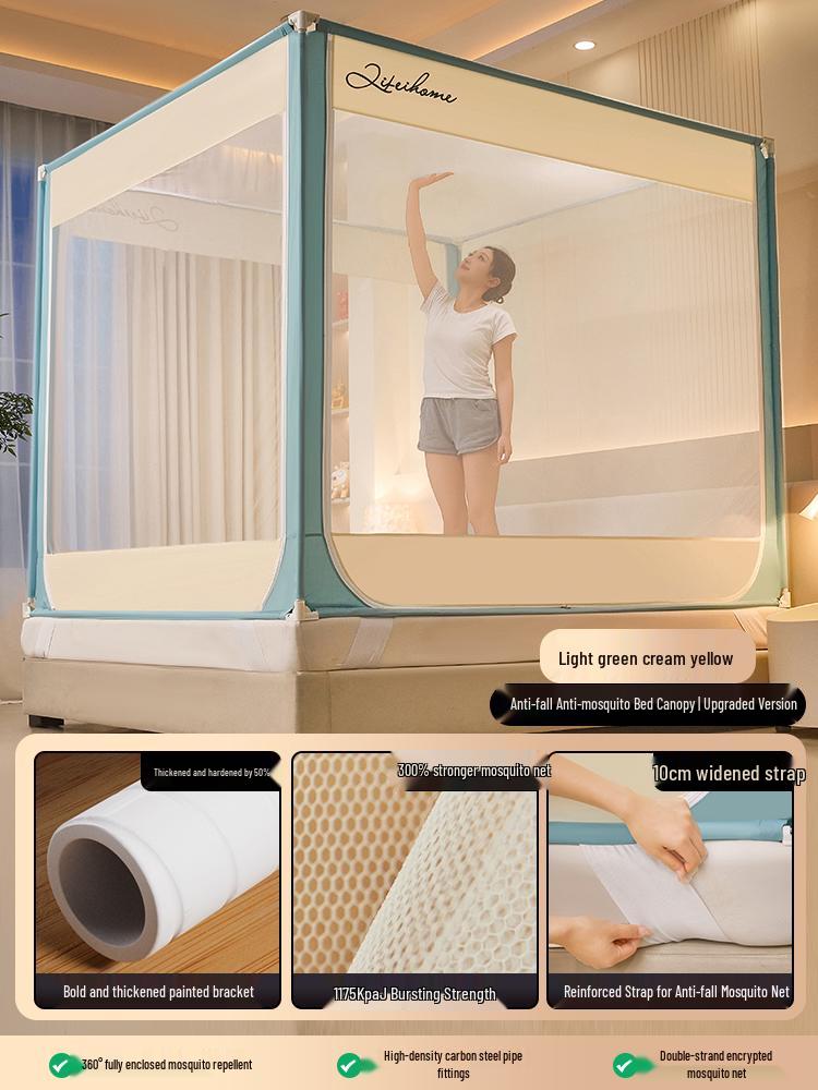 Free Shipping 2026 Anti-Fall Mosquito Net: Full-Cover Bed Rail Tent for Babies and Children