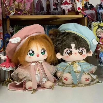 10cm/20cm Cotton Doll Clothes Set Cute Cool Style No-Attribute Plush Doll Outfit Handmade Bluebird Costume