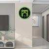 Minecraft Green Pixel Pattern Wall Silent Clock For Living Room And Bedroom Decor