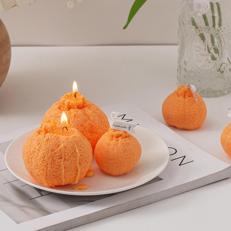 Creative Ugly Orange Scented Candle Fruit Shaped Candle Wedding Souvenir Photo Props Decoration
