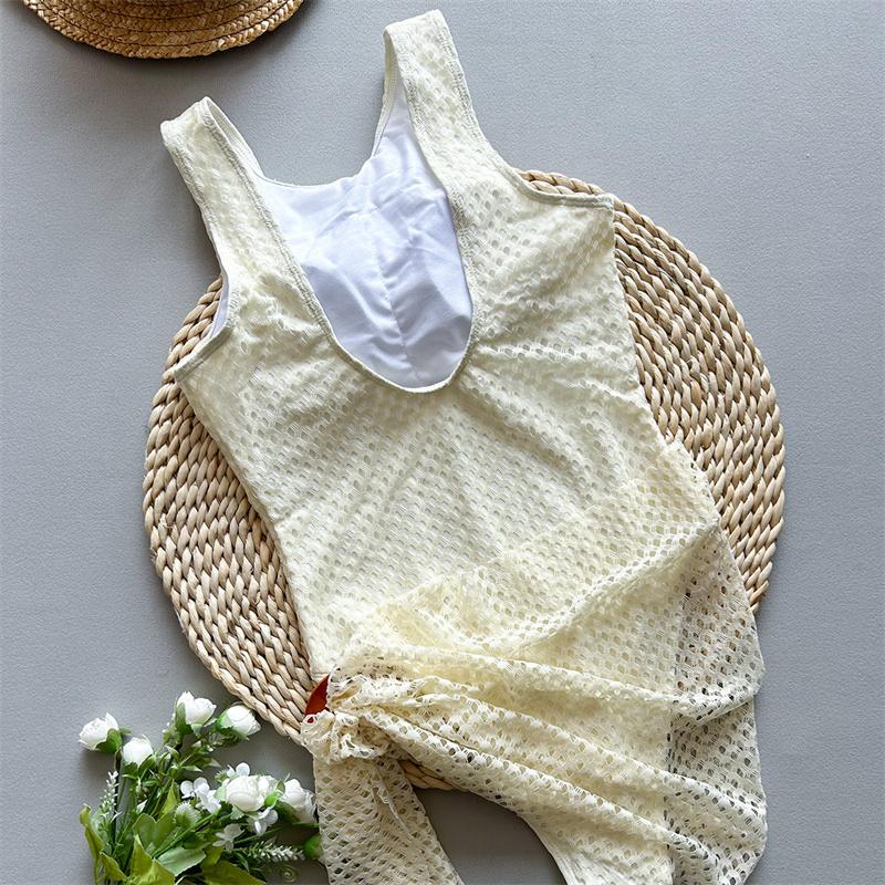 Dvoudílné bikiny 2025 Sexy dámské jednodílné plavky Plavky Ženská síťovaná sukně Bikini set Biquini Plavky Plavky