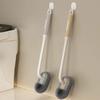 Household Upturned Toilet Brush with No Dead Corners, Toilet Cleaning Brush with Long Handle, Toilet Squatting Pit Cleaning