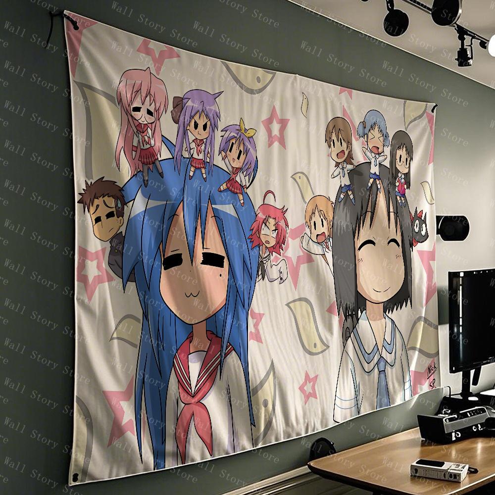 Konata Izumi LLucky Star Flag Tapestry Funny Banner For College Room Bedroom Outdoor Living Room Wall Art Decor Party Tapestry