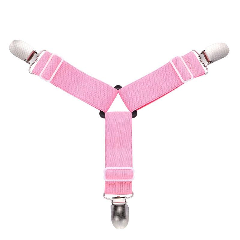 

4 шт. регулируемый фиксатор для одеяла, чехол для дивана, пряжка, застежки, треугольник розовый