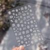 Winter Snowflake Nail Art Stickers, 3D Embossed Exquisite Snowflake Nail Decals Self-Adhesive Christmas Craft Nails Accessories for Women Girls DIY