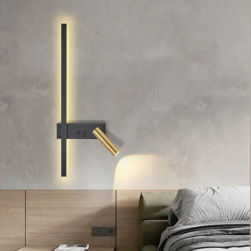 Wall Lamp Nordic Modern Creative Led Simple Living Room Sofa Background Wall Decorative Reading  Bedroom Bedside