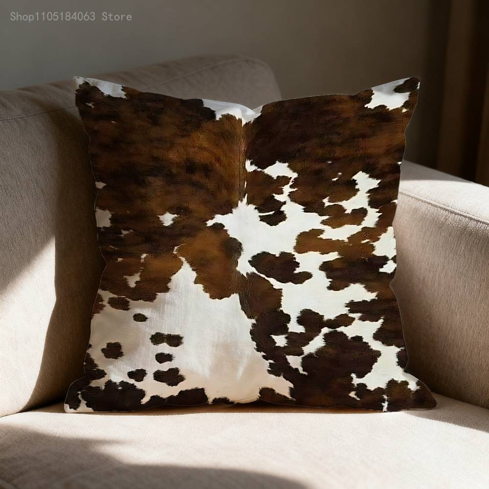 

Современная наволочка для декоративной подушки из искусственного меха с текстурой коровьей шкуры для подушек 45x45см 40x40см 30x30см 50x50см 55x55см Квадратная домашняя наволочка 30cmx30cm
