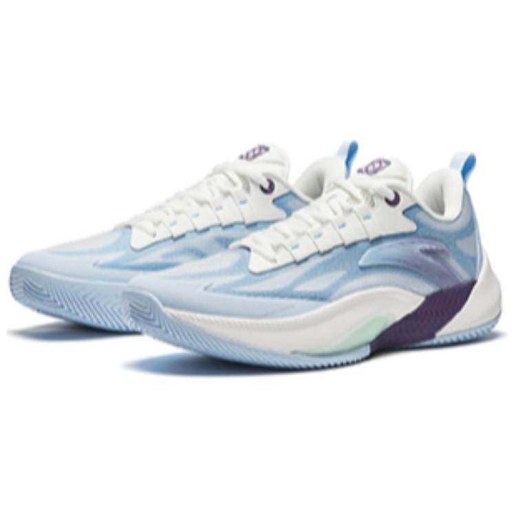 Anta Zap 1 Cushioning, Wear Resistant Low Top Basketball Shoes Men's White Blue 912421601Q-2