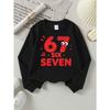 Kids Sweatshirt,Six Seven Number Fun Design Crew Neck Fashion Sweatshirt, Autumn and Winter Top,Soft Cotton Sweatshirt