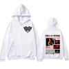 Singer De La Rose New Album Tour Graphic Zip Up Hoodies Men Women Loose Long Sleeve Zipper Sweatshirts