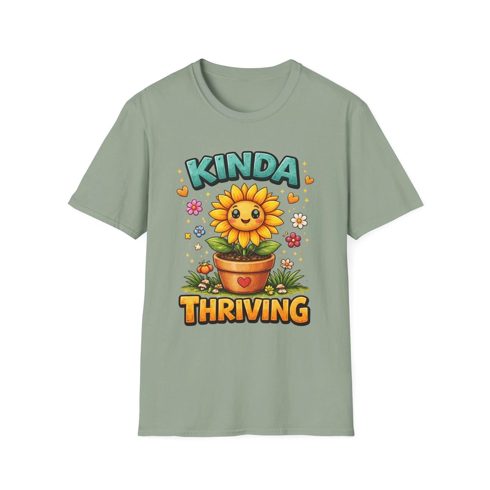 Kinda Thriving sunflower tee | Cute Flower Children s Children s T Children s T-shirt 110