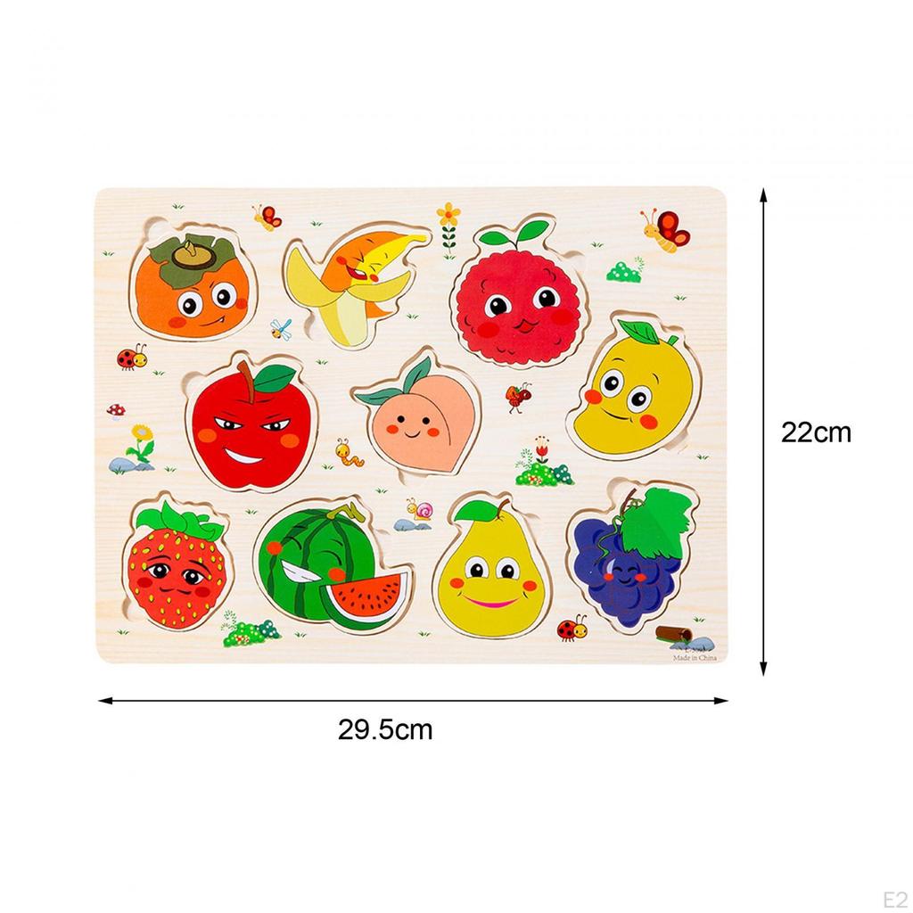 Fruit Matching Board Wooden Games for Kids Recognition Kds Valentines Day Gifts 4 5